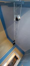 lampadario traliccio con faretti