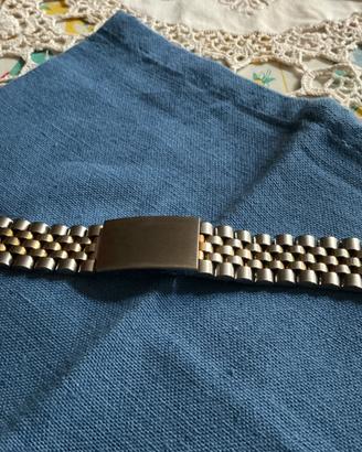 Cinturino vero acciaio bicolore mm18-20