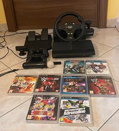 🎮PS3 Super Slim + 2 controller + volante + giochi
