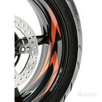 Adesivi arancioni per cerchi a 5 razze KTM