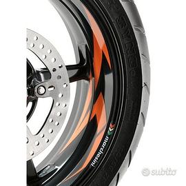 Adesivi arancioni per cerchi a 5 razze KTM