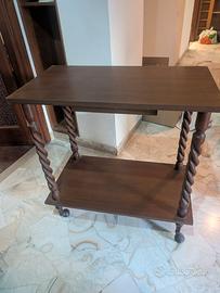 carrello portavivande in legno