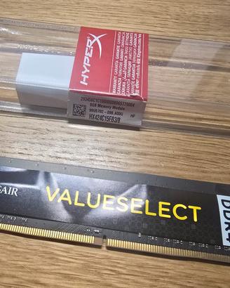 RAM Corsair 8GB DDR4 2400MHz CL16 – perfetta