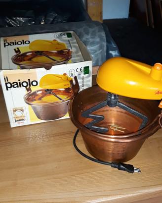 pentola in rame con motore per polenta nuova