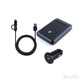 Dual USB Powerbank 10000mAh + cavo 2 in 1 iPhone