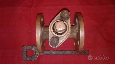 Valvola idraulica a saracinesca in bronzo antica