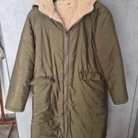 parka lungo con interno in pelliccia ecologica