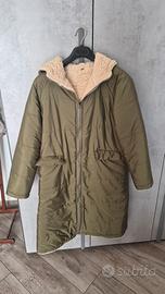 parka lungo con interno in pelliccia ecologica