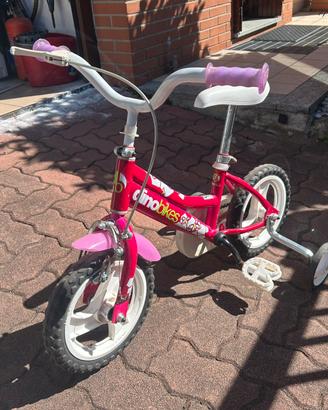 Bicicletta Bambina Dino Bikes 12" con Rotelle