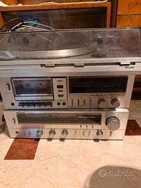 Impianto Hi Fi Sanyo Giradischi Philips