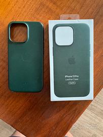 Cover in pelle verde iphone 13pro originale