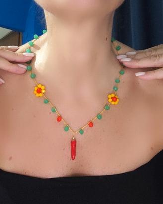 cornicello portafortuna collana 