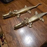 Schiaccianoci coccodrillo - ottone 