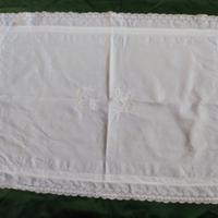 Antica Coprifedera Cotone Con Iniziali Ricamate E 