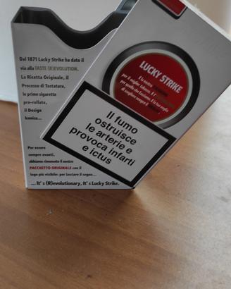 box portasigarette lucky strike red