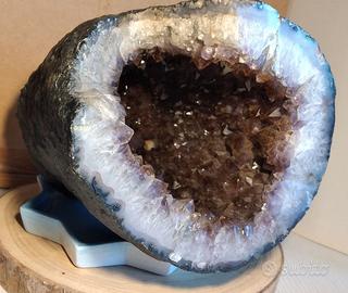 Grande geode quarzo citrino e ametista - Brasile