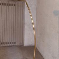 lampada da terra, piantana in ottone 