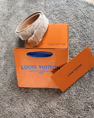 cintura Louis Vuitton bianca 120 cm