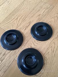 3 sottopiedi isolatori per pianoforte a coda neri