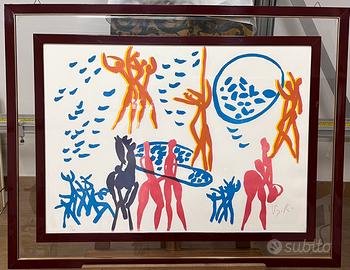 Quadro serigrafia Antonio Vangelli 50x70in cornice