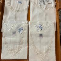 4 canottiere cotone con pizzo nuove taglia 4