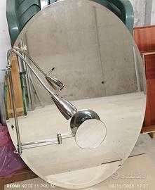 Specchio da bagno con luce e specchio ingrandente 