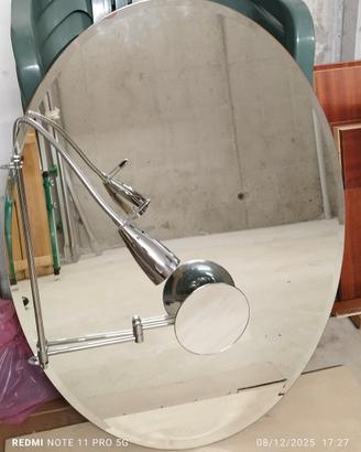 Specchio da bagno con luce e specchio ingrandente 