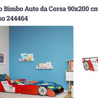 Letto bimbo a forma di macchina
