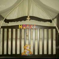 Culla in legno massiccio con accessori