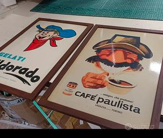insegne gelati Eldorado e Cafè Paulista A. Testa