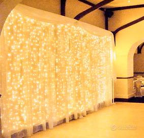600 LED 6Mx3M Tenda Luminosa Natale Esterno Inte