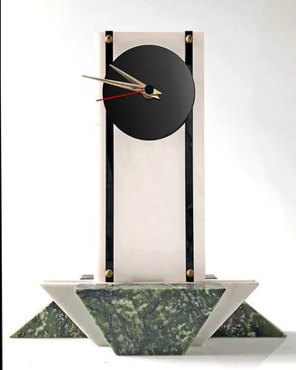 OROLOGIO VINTAGE IN MARMO E PLEXIGLASS