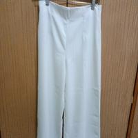 Pantaloni panna eleganti cropped