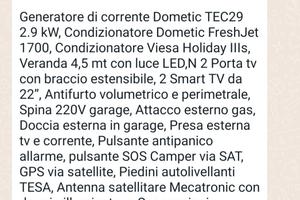 Camper semintegrale mobilvetta krosser p90