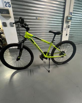 Bici rockrider glallo fluo come nuova