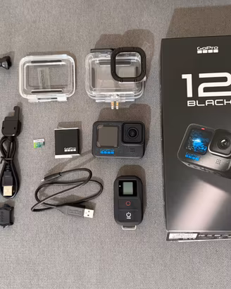GoPro Hero 12 + Sd Samsung evo 128gb + Accessori