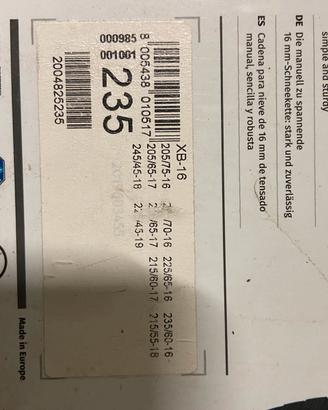 Catene fa neve Konig  XB-16 per camper e furgoni