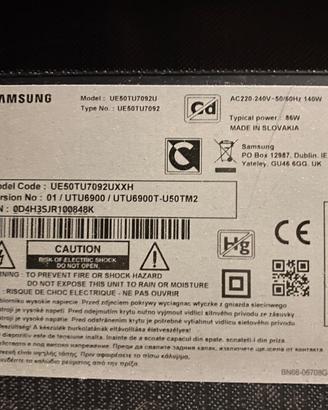 Samsung Tv 50" UE50TU7092UXXH- pannello rotto