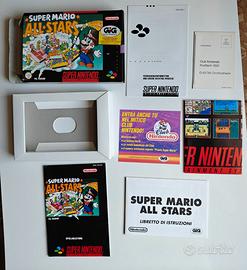 Super Mario All-Stars SNES. Scatola + Manuali ITA