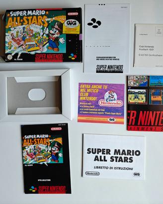 Super Mario All-Stars SNES. Scatola + Manuali ITA