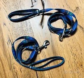 Set di 2 guinzagli scozzese blu 100cm
