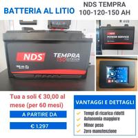 Batteria al litio NDS 100-120-150 AH