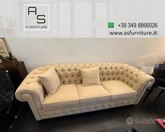 Divano Poltrona Chester pelle tessuto chesterfield