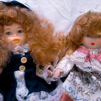 Bambole in Porcellana Vintage 3pz. 