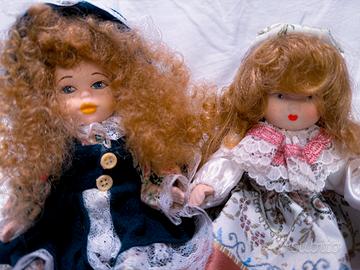 Bambole in Porcellana Vintage 3pz. 