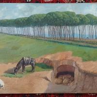quadro campagna romana Raffaele Cancelliere 1920