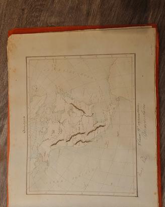 Lotto 5 Mappe Geografiche Manoscritte Fine 800