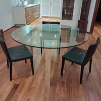 Tavolo in vetro cappellini rotondo diametro 150