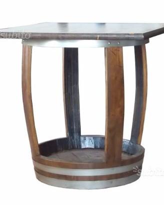 Tavoli per bar ristorante 80x80 da botti in legno