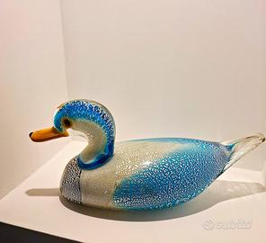 anatra in vetro di murano firmata Formia.